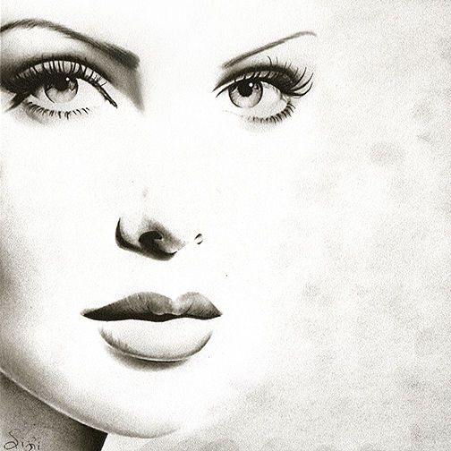504x504 original charcoal professional drawing art beautiful woman's face - Professional Drawing
