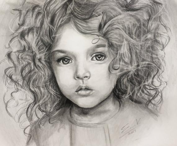 570x471 custom pencil portrait original sketch professional drawing etsy - Professional Drawing