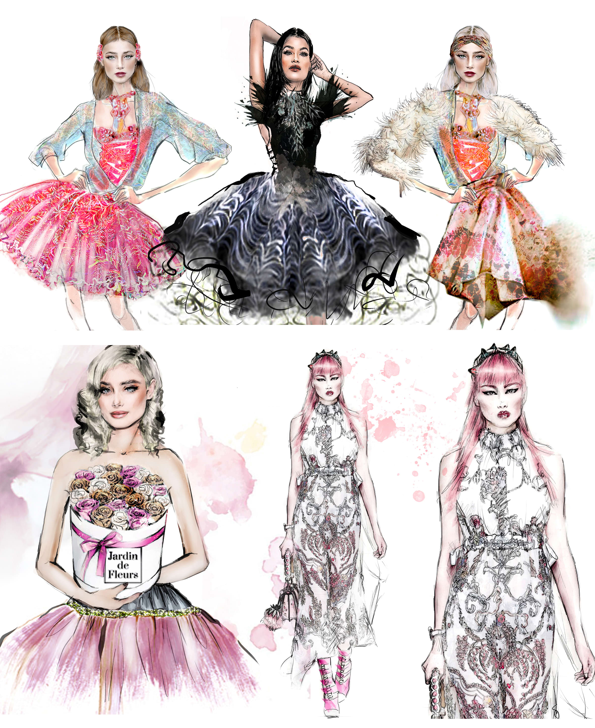 2400x2937 draw a professional fashion illustration - Professional Fashion Drawing