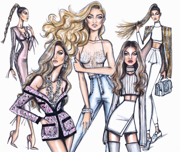 680x576 draw a professional fashion illustration for you - Professional Fashion Drawing