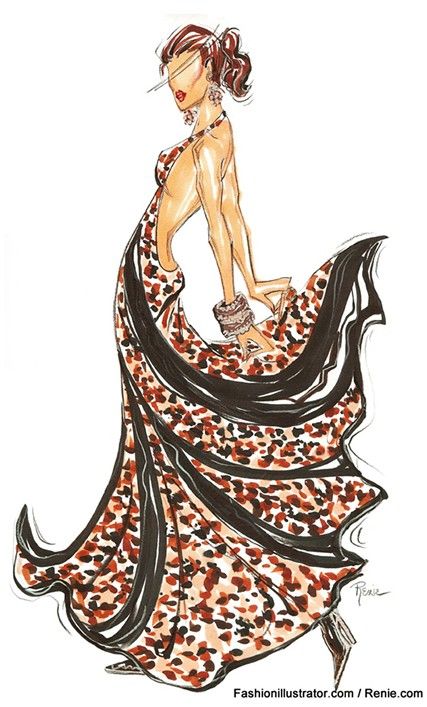 427x707 Fashion Illustration - Professional Fashion Drawing
