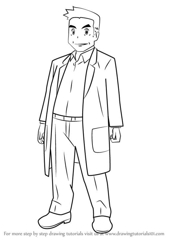 567x800 learn how to draw professor oak from origins - Professor Drawing