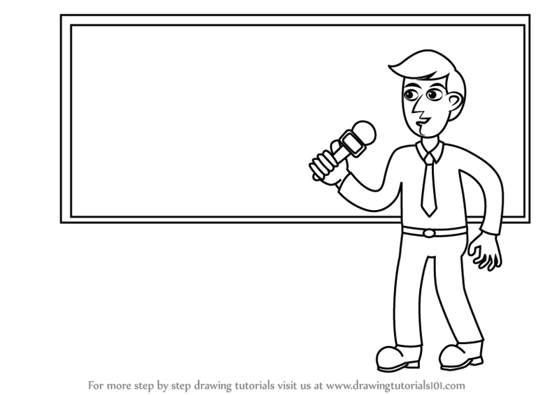 800x566 learn how to draw a professor in class - Professor Drawing