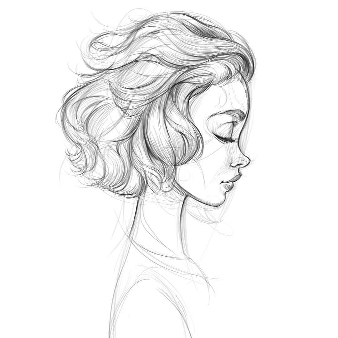Profile Picture Drawing App - Woman Profile Drawing | Bodaswasuas