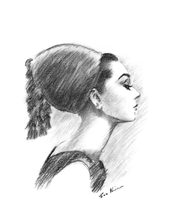 570x738 ariel drawing profile for free download - Profile Picture Drawing