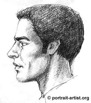 300x341 drawing the profile - Profile Portrait Drawing