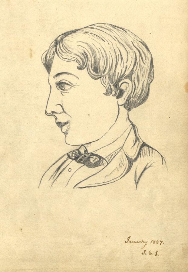 621x900 j e jeffreys, boy portrait in profile - Profile Portrait Drawing