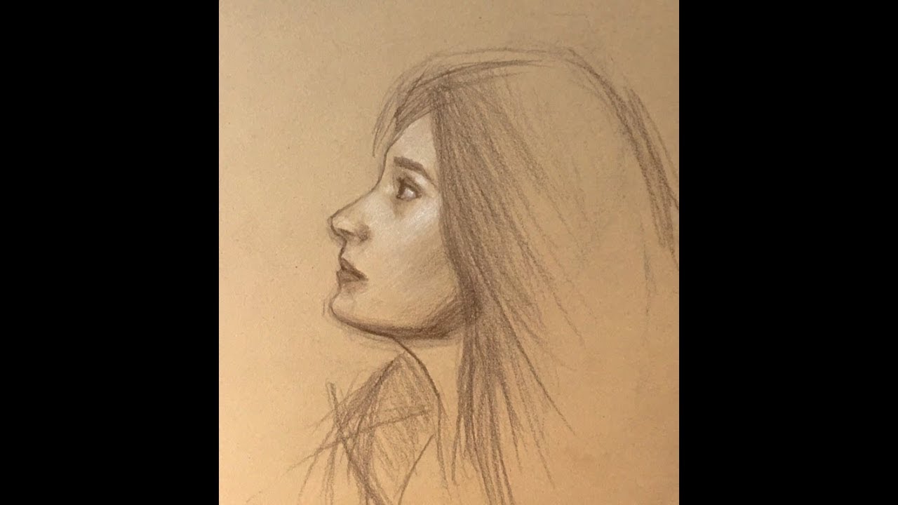 1280x720 portrait drawing tutorial the profile view - Profile Portrait Drawing