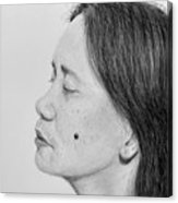 163x186 profile portrait drawing of a filipina beauty with a mole on her - Profile Portrait Drawing