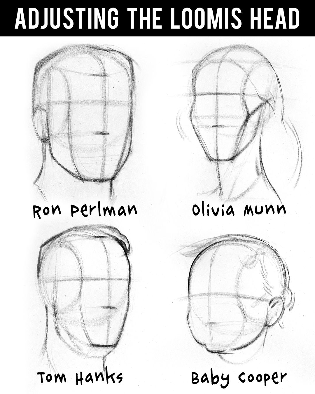 1080x1350 draw any head type with the loomis method part portrait - Proko Head Drawing