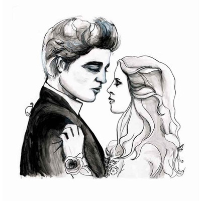 400x400 twilight prom scene pen and ink drawing geek crafts - Prom Drawings