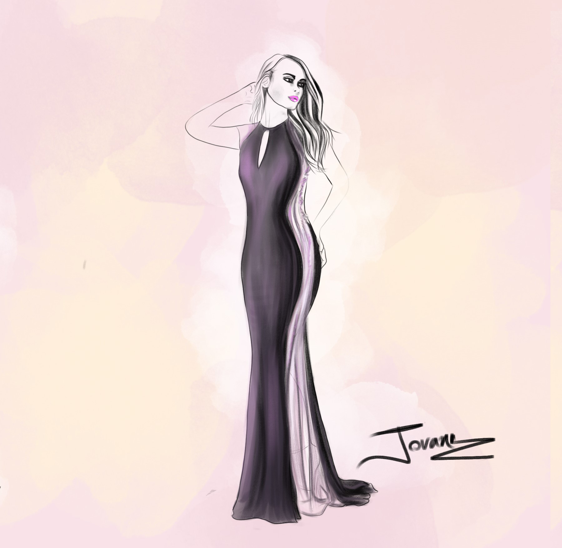 Prom Dress Drawing at Explore collection of Prom