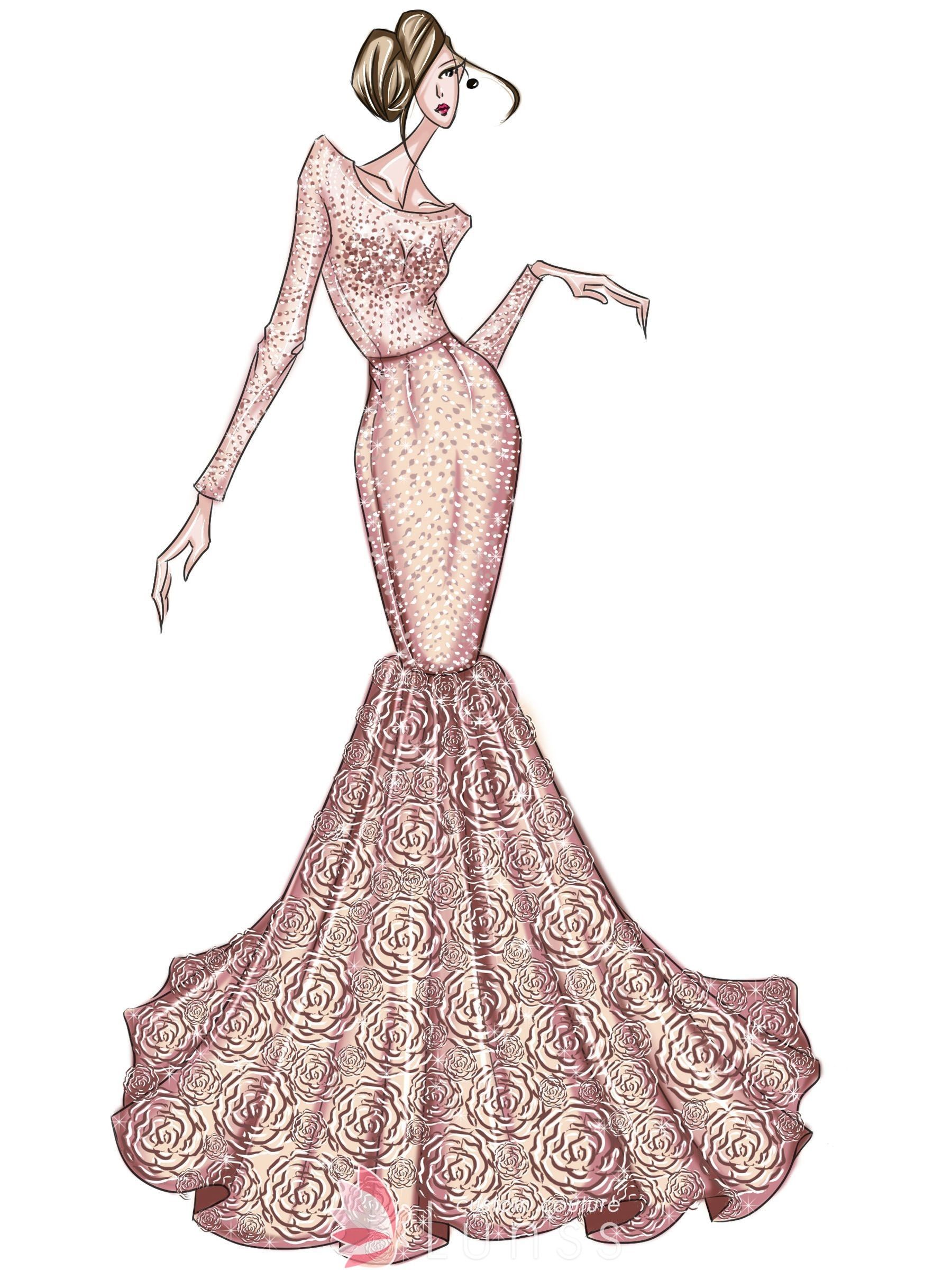 Fashion Drawings of Dresses and Gowns