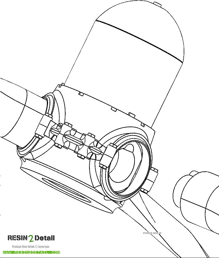 757x892 B B Hamilton Electric Propeller Upgrade Set - Propeller Drawing