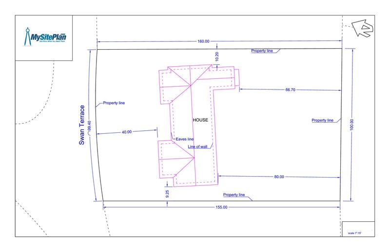 800x518 simple plot plan drawn - Property Drawing
