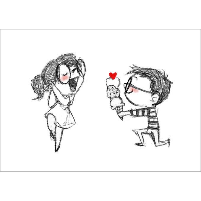 680x680 Ice Cream Proposal Print - Proposal Drawing
