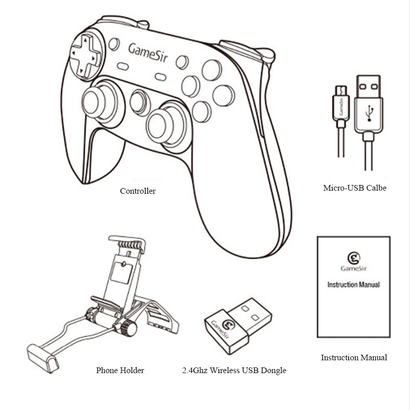 800x800 Kupit Videoigry Gamesir Gamepad For Controller - Ps3 Controller Drawing