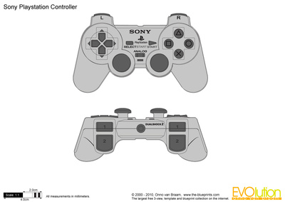 400x283 Sony Playstation Controller Vector Drawing - Ps3 Controller Drawing