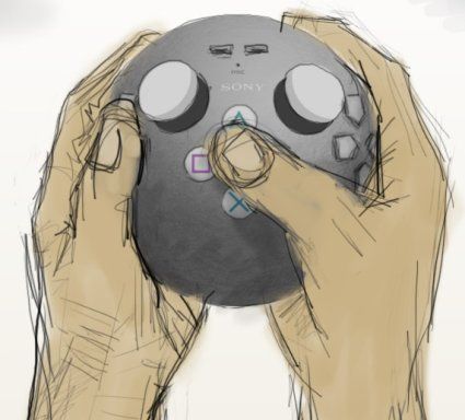 425x384 mods concept art product design, game controller, concept - Ps3 Drawing