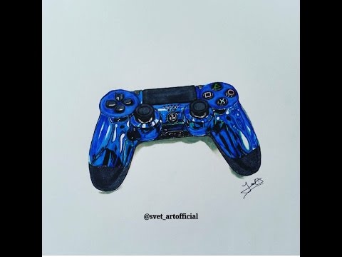 480x360 How To Draw A Controller Speed Drawing - Ps4 Controller Drawing