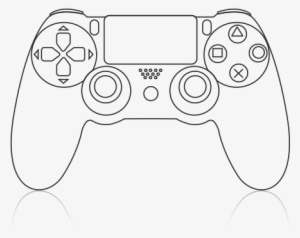 300x238 Controller Png Images Png Cliparts Free Download On Seekpng - Ps4 Controller Drawing
