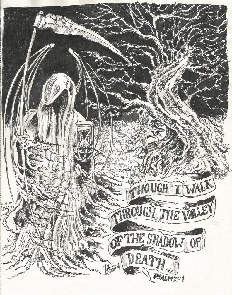 792x1008 Psalm - Psalm 23 Drawing