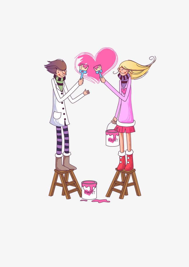 650x919 cartoon couple drawing love, cartoon, lovers, love png - Psd Drawinging