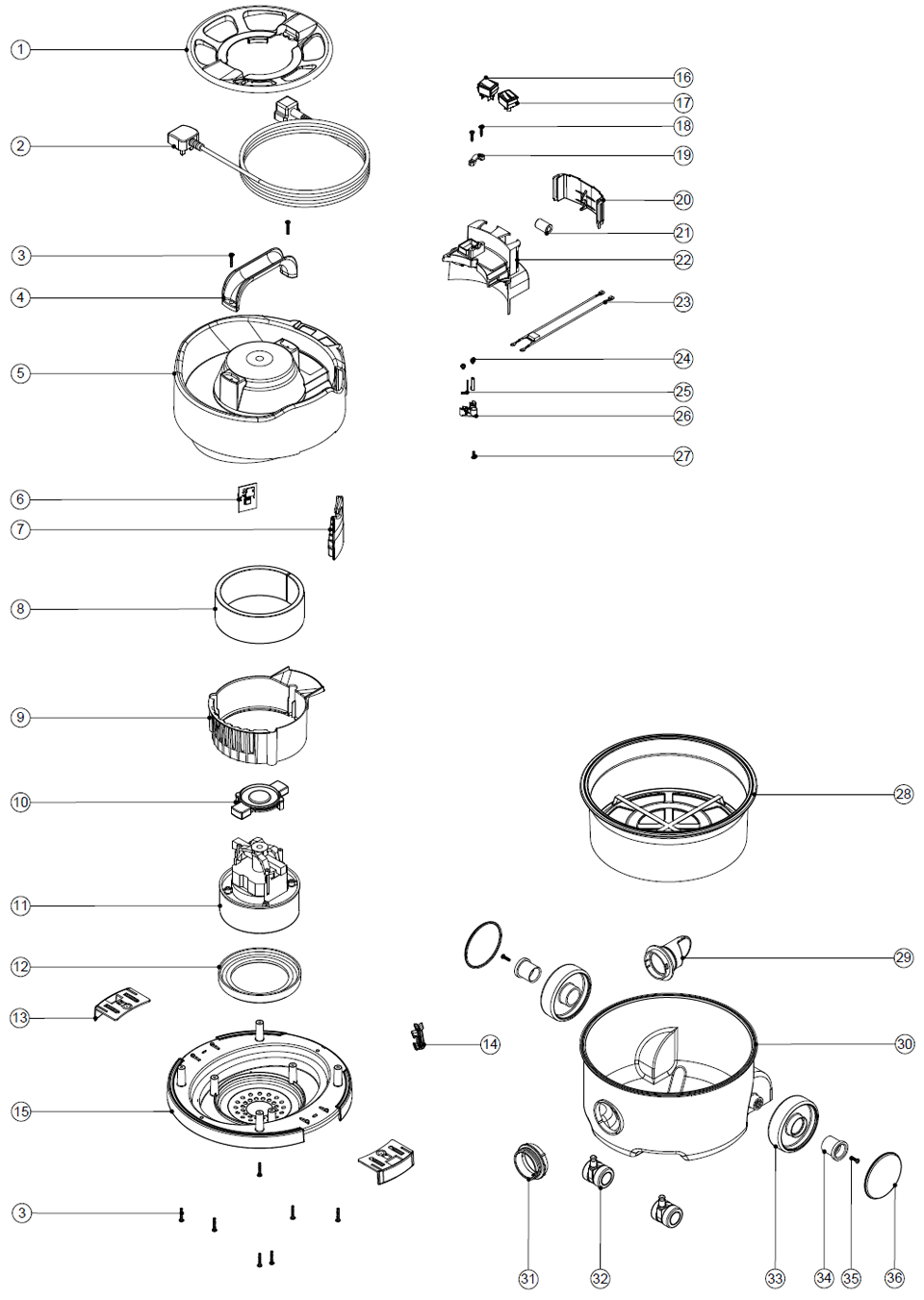 960x1351 Part List Dry Vacuum Psp - Psp Drawing