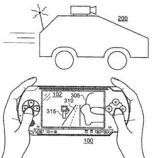 306x317 patent application uncovers psp rc car the register - Psp Drawing