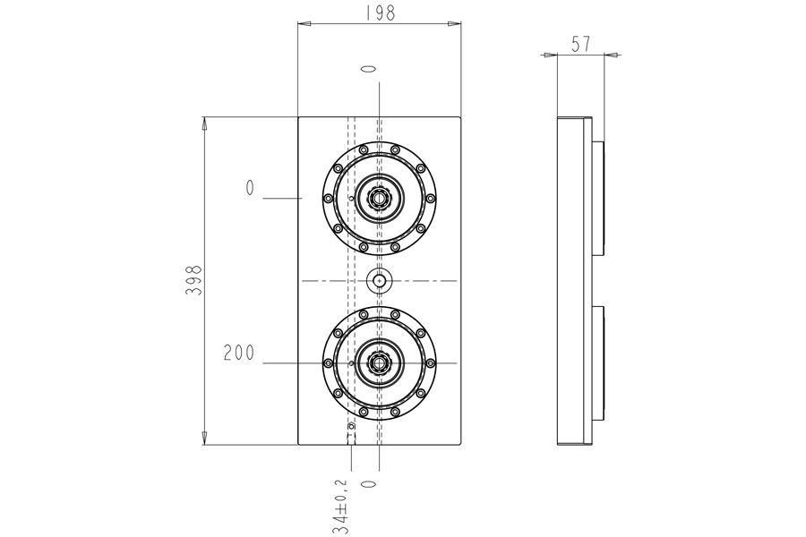 900x600 Base Plate Fold Psp, Mm, With Bores - Psp Drawing