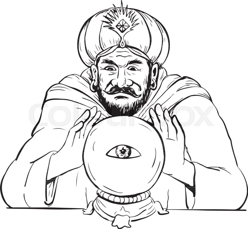 800x740 drawing sketch style illustration of a stock vector colourbox - Psychic Drawing