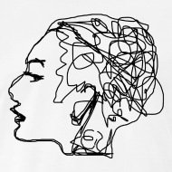 190x190 woman head drawing psychology small buttons spreadshirt - Psychology Drawing
