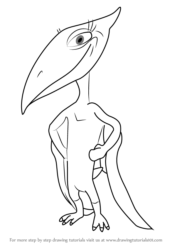 596x843 learn how to draw shiny pteranodon from dinosaur train - Pteranodon Drawing