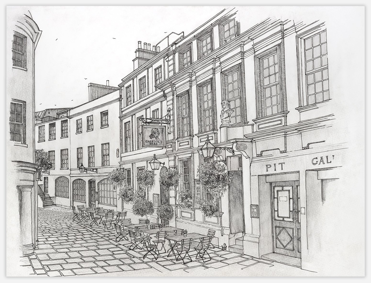 1550x1184 Garricks Head Pub - Pub Drawing