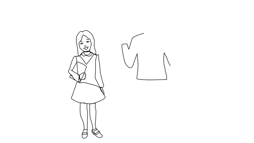 852x480 animated sketch vector drawing doodle stock footage video - Public Speaking Drawing