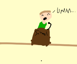 300x250 student unwillingly public speaking drawing - Public Speaking Drawing