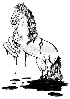 283x400 Horse Jumping In A Puddle Vector Drawing Buy Photos Ap Images - Puddle Drawing