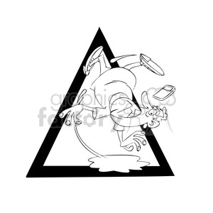 300x300 Man Slipping On Puddle Of Water Drawing Clipart Royalty Free - Puddle Drawing