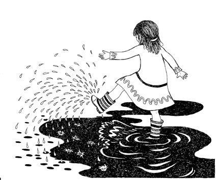 436x354 Water Puddle Drawing - Puddle Drawing