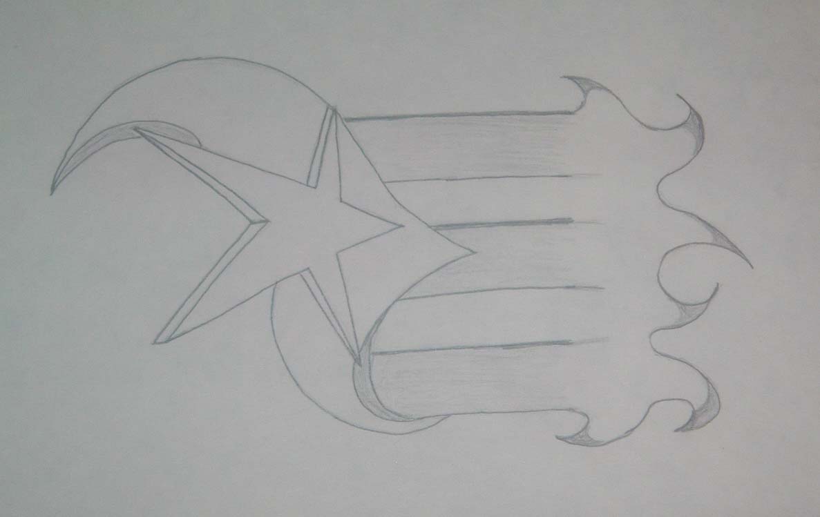 1187x749 Rican Flag Tattoo Picture - Puerto Rican Flag Drawing