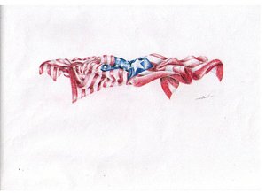 300x218 Flags Drawing - Puerto Rican Flag Drawing