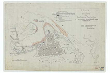 425x283 vintography x inch puerto rico old nautical - Puerto Rico Map Drawing