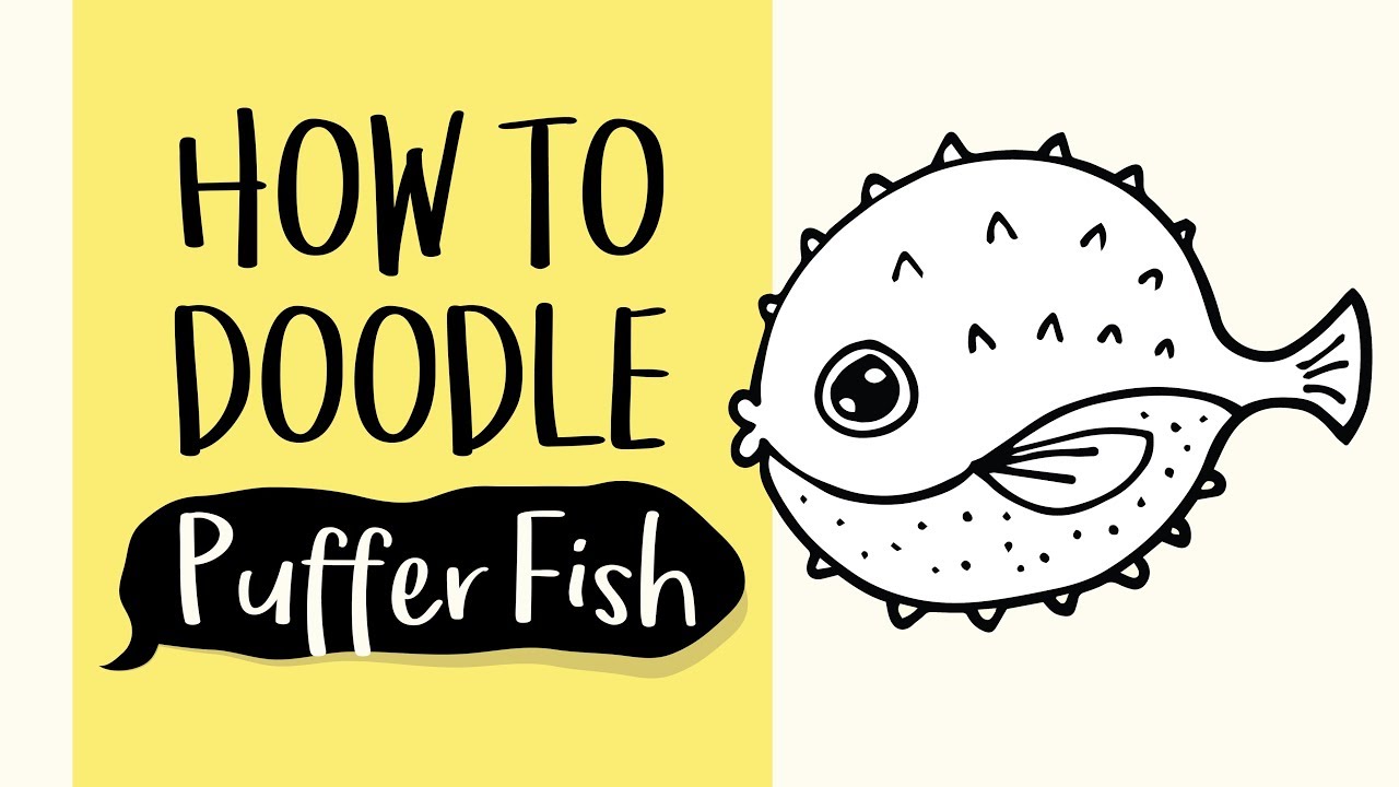 1280x720 How To Draw A Puffer Fish - Puffer Fish Drawing