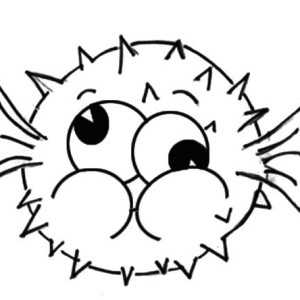 300x300 Puffer Fish Drawing - Puffer Fish Drawing