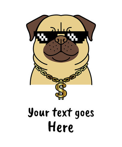 406x487 Placeit - Pug Drawing