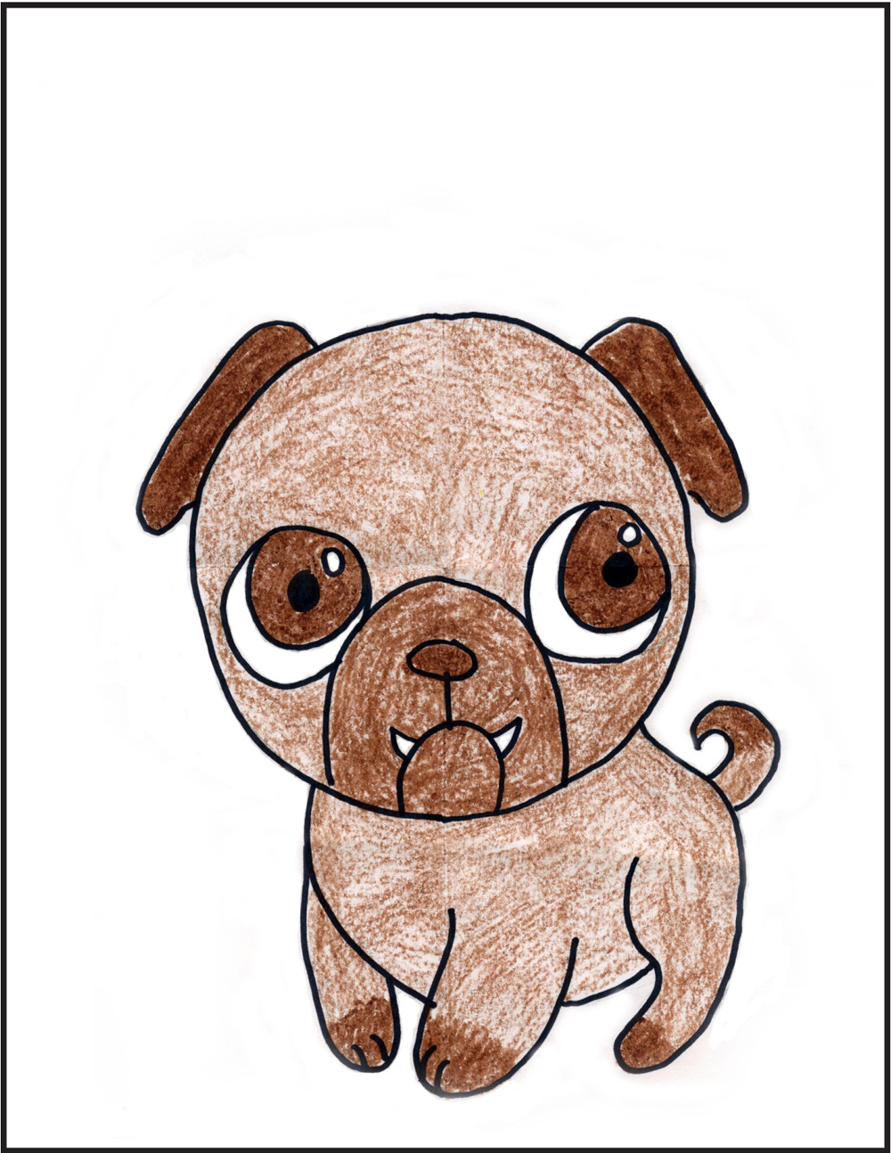 1000x1294 How To Draw A Pug Art Projects For Kids - Pug Face Drawing