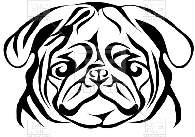 400x282 Pug Face - Pug Face Drawing