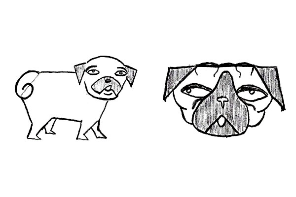600x400 How To Draw A Dog Pug Edition! - Pug Line Drawing