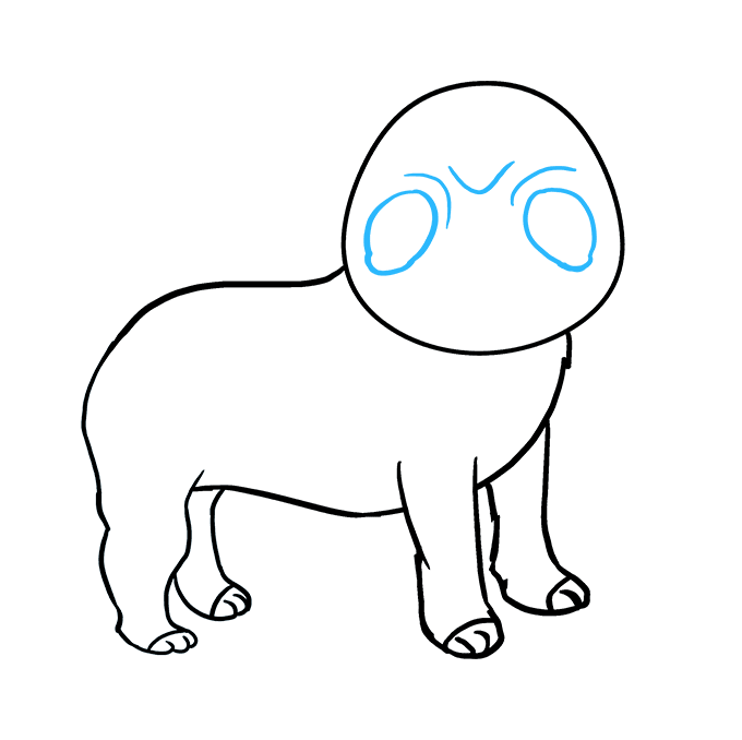 680x678 How To Draw A Pug - Pug Line Drawing