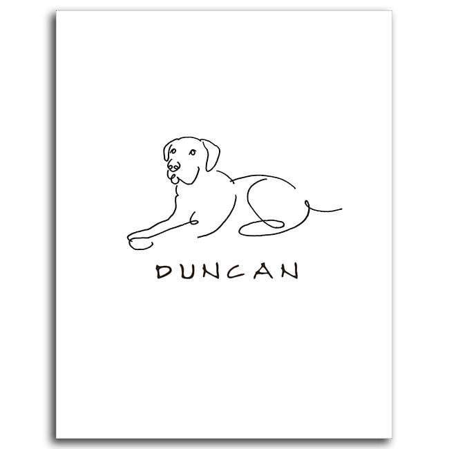 650x650 line drawing art dog line art personalized pet gifts - Pug Line Drawing